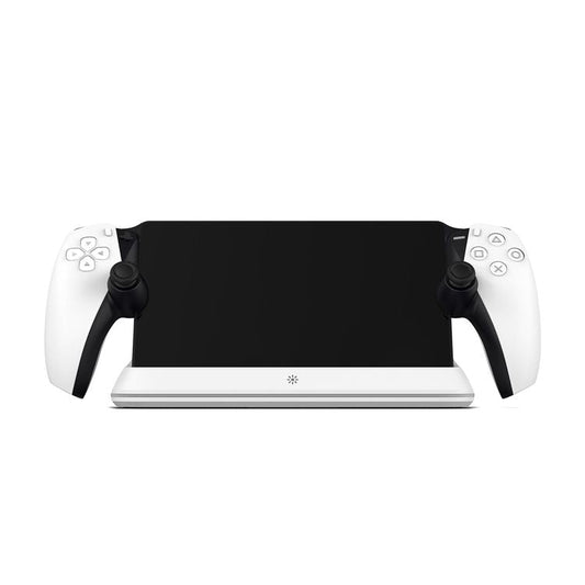 Porodo Gaming PlayStation Portal Charging Dock with RGB Lights, Type-C Connector, 3.5 Hours Charging Time, Built-in Safeguards, Anti-Slip Base, Magnetic Charging - White