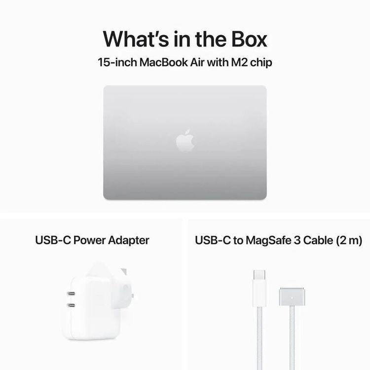 Apple MacBook Air 15-inch M2 chip 8-core CPU, 10-core GPU, 512GB, 8GB (Arabic/English) - Silver