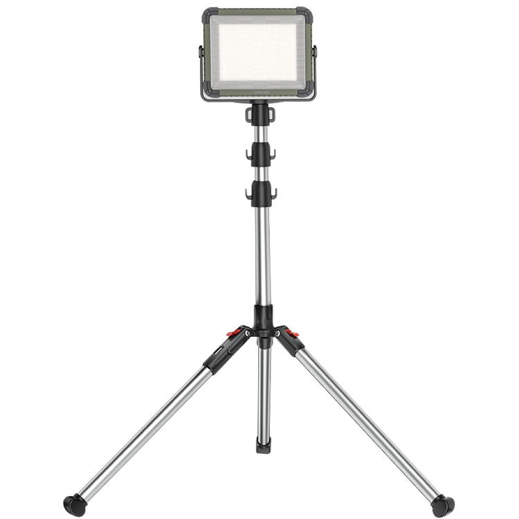 Green Lion Solar Camping Light with Power Bank Function, Up to 12 Hours Working Time, 4 Light Modes, 2.1m Maximum Adjustable Height, Digital Battery Display, 1500lm Brightness - Silver