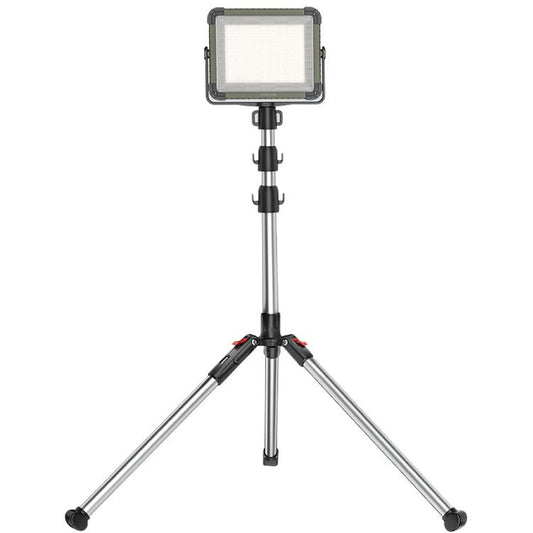 Green Lion Solar Camping Light with Power Bank Function, Up to 12 Hours Working Time, 4 Light Modes, 2.1m Maximum Adjustable Height, Digital Battery Display, 1500lm Brightness - Silver
