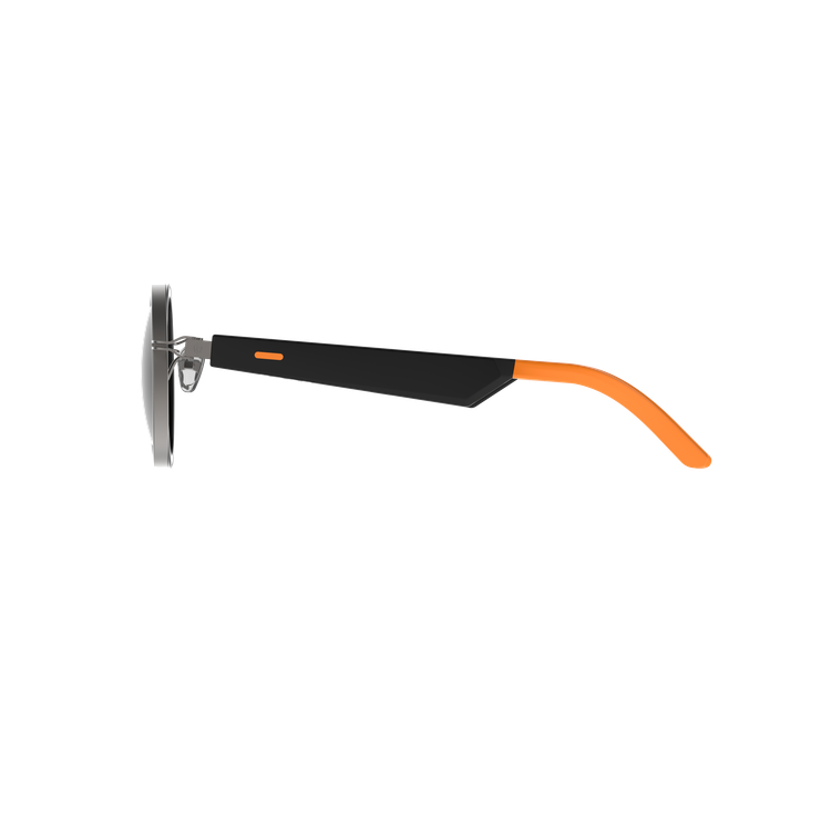 Porodo Lifestyle Velora Smart Sunglasses with Built-in Microphone, 4 Hours Playtime, Magnetic Charging Interface, UV400 Protection, Bluetooth Version 5.3, 10-15m Transmission Range, 2x 80mAh Battery Capacity, IPX4 Water Resistance Level, Touch Control, Dual Stereo Speakers - Orange / Black