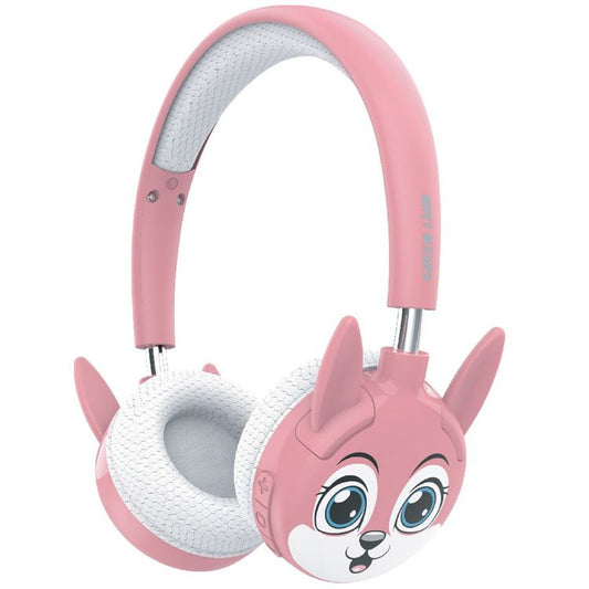 Green Lion GK-500 Kids Wireless Headphones with Padded Ear Cushions, Bluetooth Version 5.4, 200mAh Battery Capacity, 20 Hours Play Time, PP & ABS Material, Type-C Charging Port, 1.5 Hours Charging Time, Child-Safe Sound - Pink