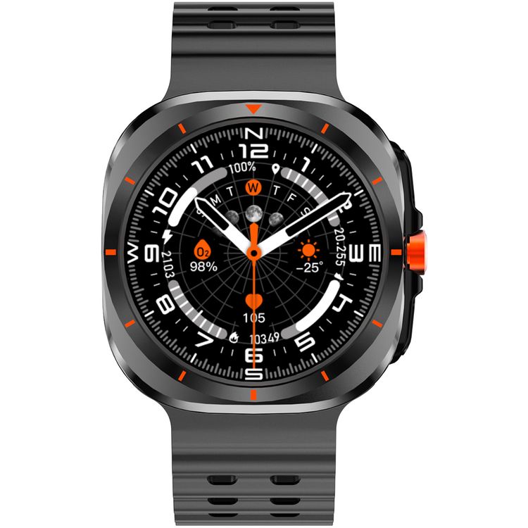 Green Lion Strive Smart Watch with 1.52" IPS Display, Bluetooth Version 5.3, IP65 Waterproof, 5 Days Working Time, Health Monitoring, Sport Modes, 150mAh Battery Capacity, Wireless Charging Time, 2-3 Hours Charging Time, LED Torch, Remote Capture - Black