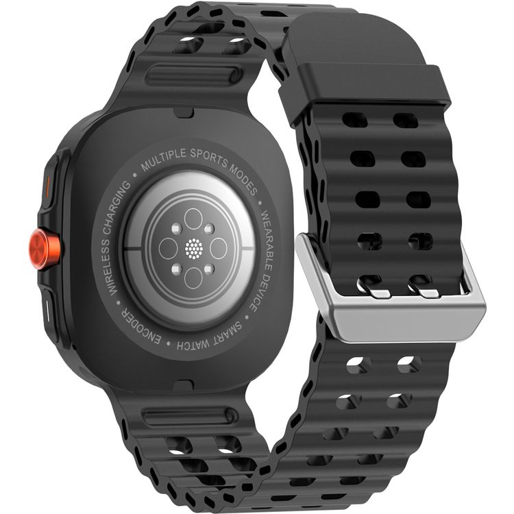 Green Lion Strive Smart Watch with 1.52" IPS Display, Bluetooth Version 5.3, IP65 Waterproof, 5 Days Working Time, Health Monitoring, Sport Modes, 150mAh Battery Capacity, Wireless Charging Time, 2-3 Hours Charging Time, LED Torch, Remote Capture - Black