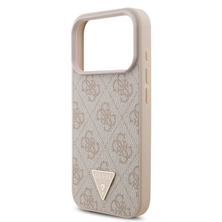 Guess MagSafe 4G PU Leather Case with Small 4G Logo & Wrist Strap for iPhone 17 Pro Max, Drop Protection, Slim Profile, Easy Snap-On, Sustainable Packaging, Comfortable Grip, Lightweight Design - Pink