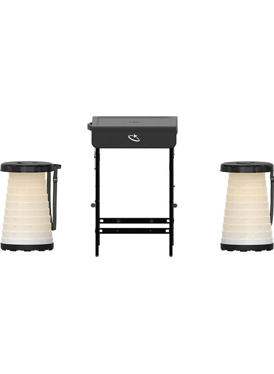 Goaltage TBL01 LightFold Camping Table with 3-Lighting Modes, Adjustable Height, Latch Lock, Waterproof and Foldable Design
