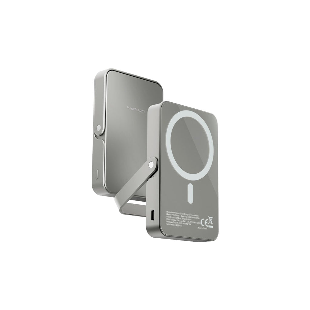 [PPBCHA36-GY] Powerology 10000mAh MagSafe Power Glass Surface (Gray)