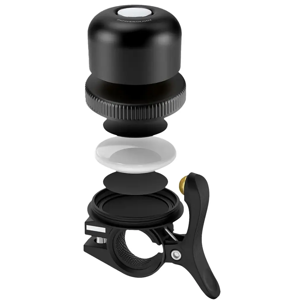 [PPBCHAX3] Powerology Bicycle & Scooter Bell With Airtag Mount - Black