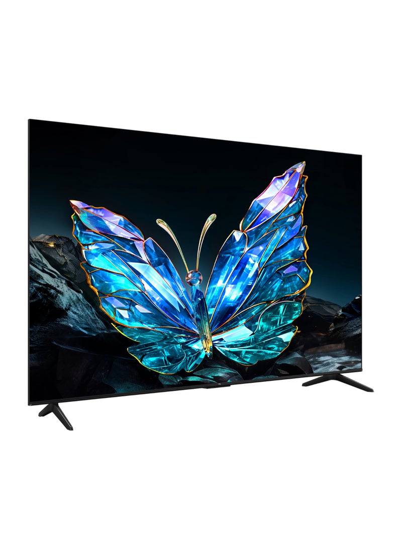 Television 55 Inch Smart TV 4K UHD HDR 10 Google TV, Dynamic Color Enhancement, Dolby Audio, HVA Panel, MEMC, Multiple Eye Care with Metallic Bezel-less Design, 55V6C (2025 Model) 55V6C black