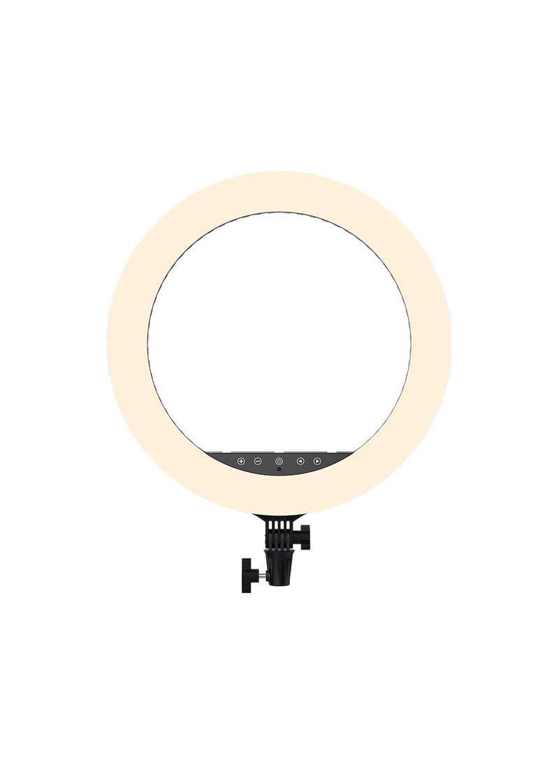 LGT02 GlowMaster 18-Inch Ring Light with Adjustable Lighting and Phone Holder, Remote Control, and Touch Control Panel