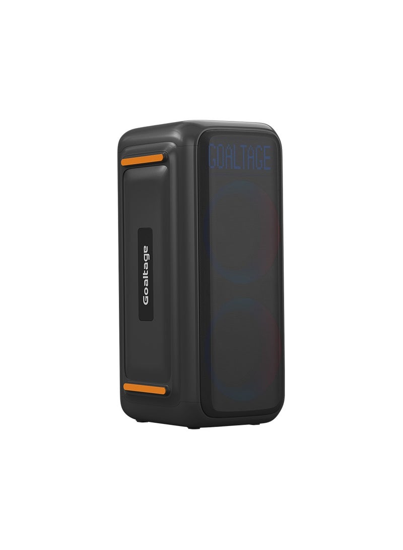 SP13 PartyPulse Party Speaker including Remote Control and Wireless Microphone with High-Power Wireless Bluetooth Connection
