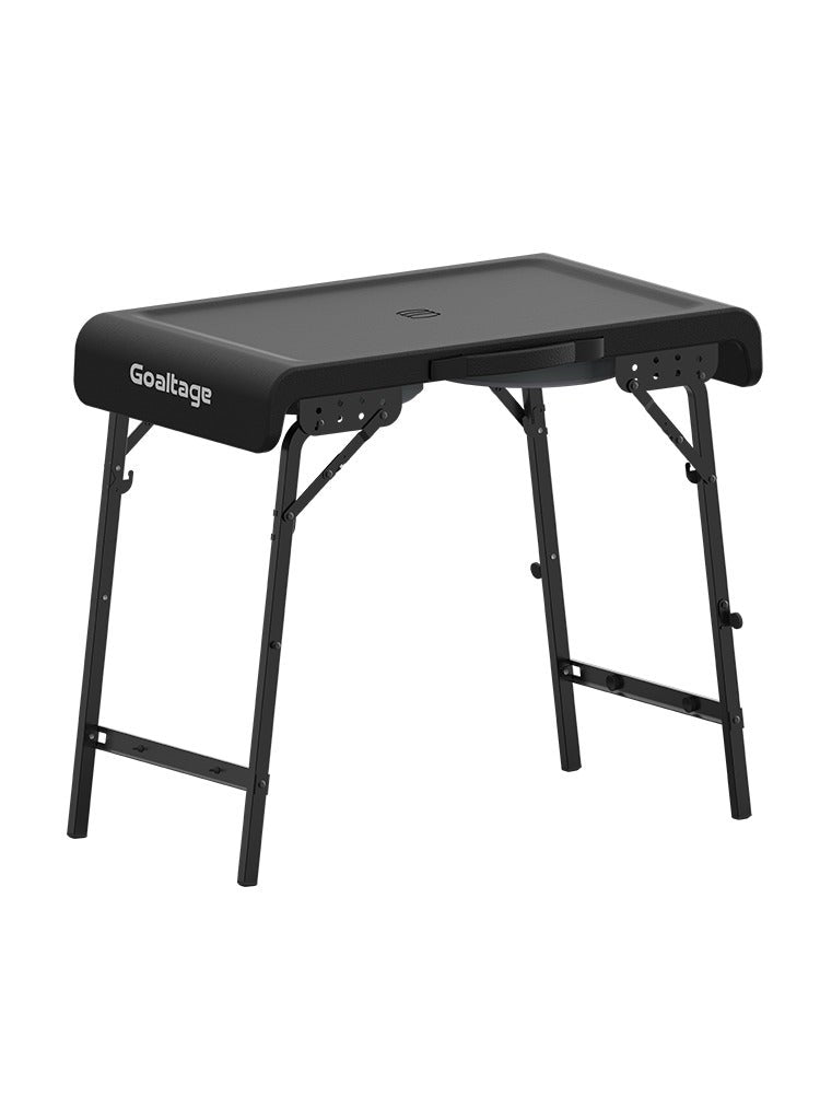Goaltage TBL01 LightFold Camping Table with 3-Lighting Modes, Adjustable Height, Latch Lock, Waterproof and Foldable Design