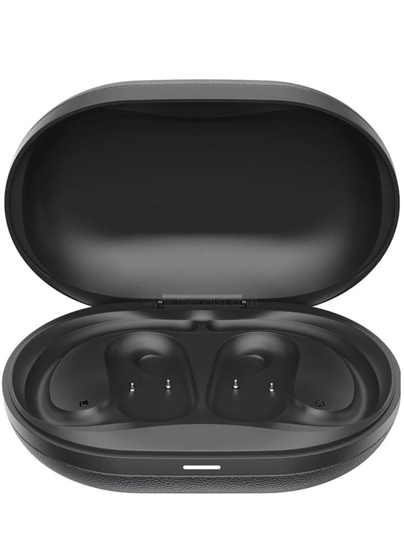 Open-Ear Wireless Earbuds with 64H Playtime, 8.5H Single Charge, Bluetooth 5.4, Dual ENC Mics for Clear Calls, 14.2mm Drivers, IPX5 Waterproof, Type-C Charging, Hall Switch Auto Pairing, Lightweight Secure Fit for Workouts, Travel, Music, and More (Black)