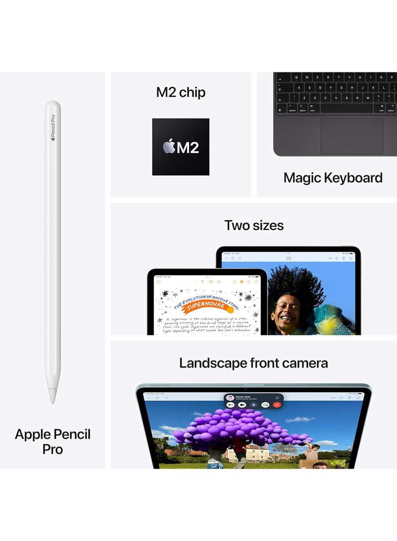 Renewed - iPad Air 2024 11-Inch M2 6th Gen 256GB Blue With Wi-Fi - International Version