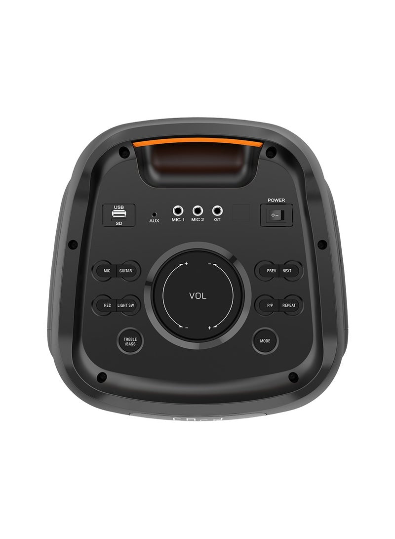 SP03 PowerBeat Party Speaker including Remote Control and Wireless Microphone with High-Power Wireless Bluetooth Connection