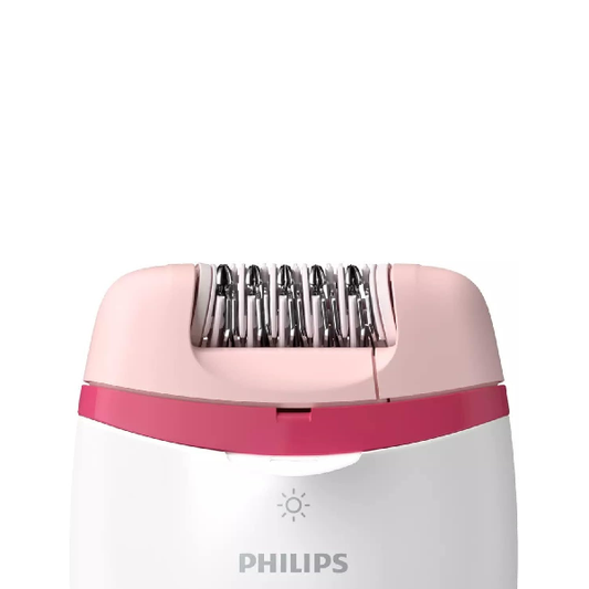 Philips BRE255/00 Satinelle Essential Corded Compact Epilator - White/Pink