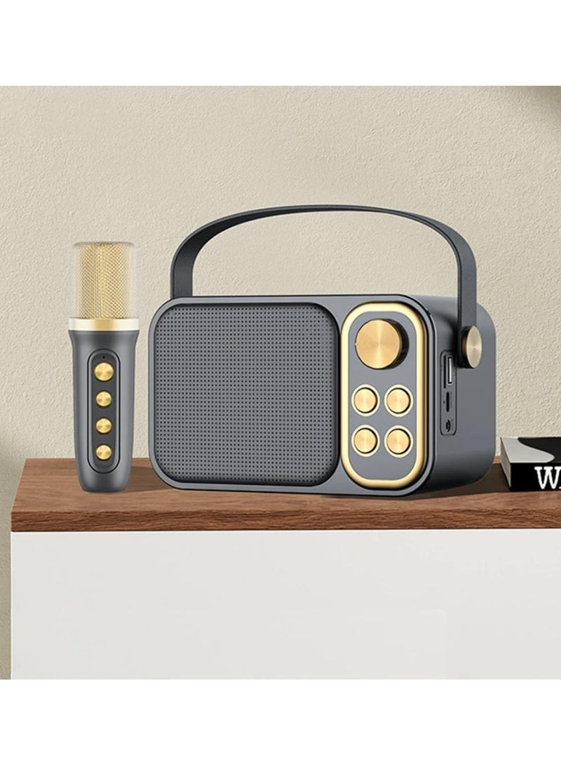 YS103 Wireless Bluetooth Portable Speaker With 1Piece Mic-Black