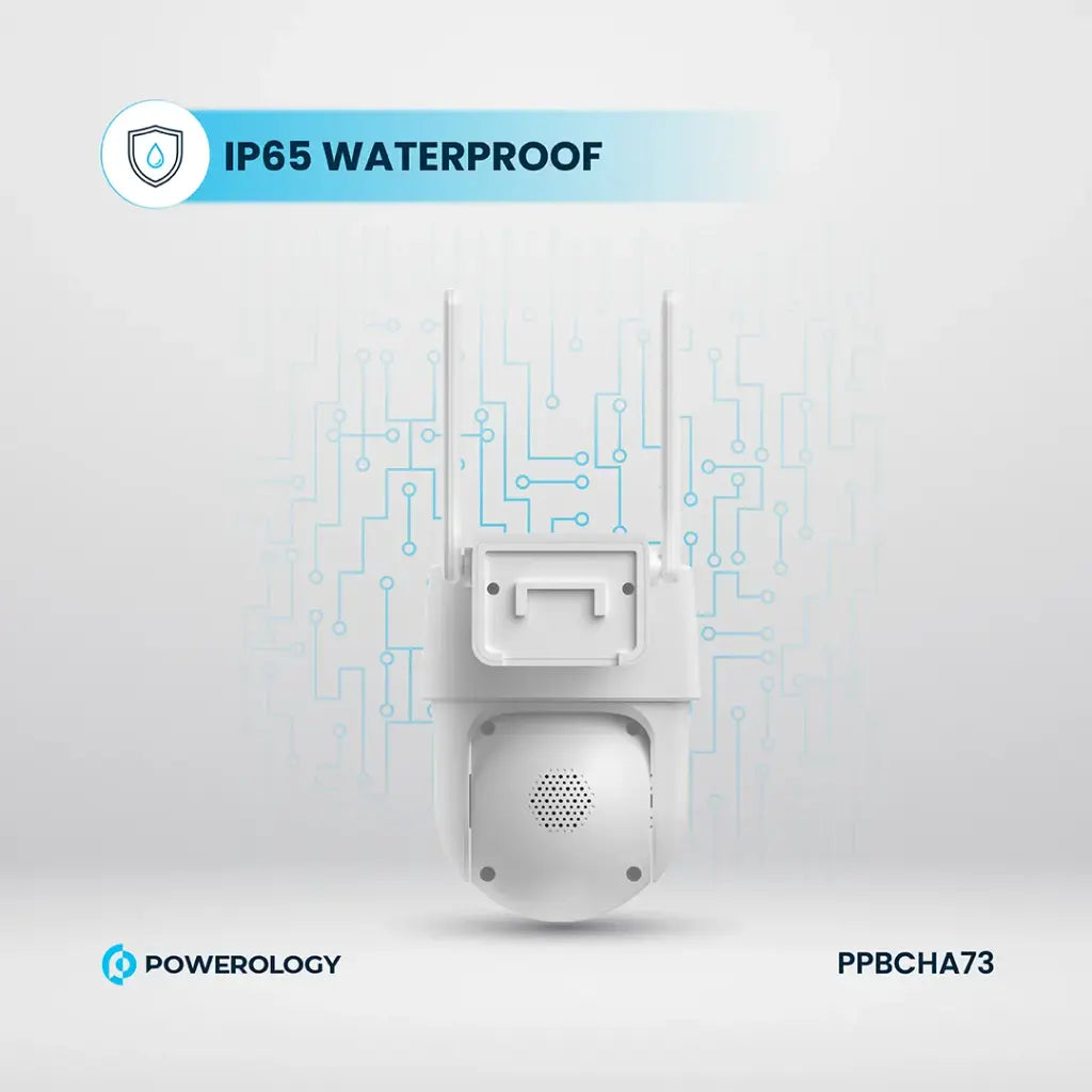 [PPBCHA73] Powerolgoy Built-In Solar Pan & Tilt Outdoor Camera - White