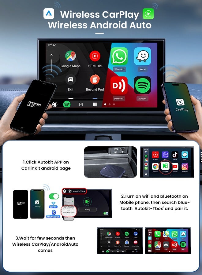 Carlinkit CarPlay AI Box Android 13 4+64GB/8+128GB TV Wireless CarPlay And Android Auto SDM6125 4G LTE Netflix YouTube Google Play IPTV FOTA