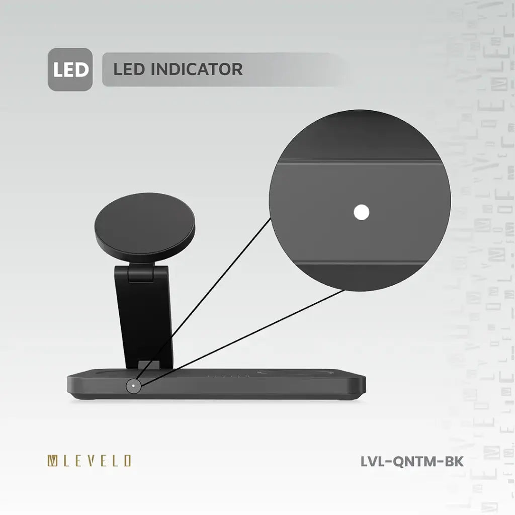 Levelo Quantum 3 in 1 Wireless Charger - Black