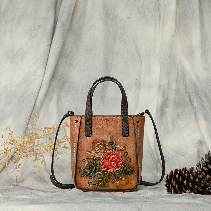 Leather Mini Tote Cross Body Bag
