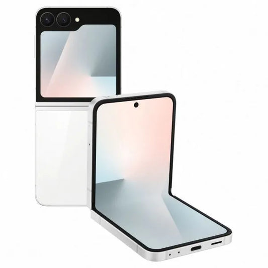 Samsung Galaxy Z Flip7 FE 5G | 8GB RAM | 256GB ROM | 6.7" Foldable Display | 50MP + 12MP Dual Rear Camera | 10MP Front Camera | 4000mAh Battery | Exynos 2400 | Physical SIM + eSIM | White | UAE Version | SM-F761BZKAMEAW-PR5